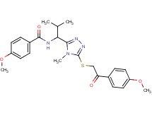 4-methoxy-N-[1-(5-{[2-(4-methoxyphenyl)-2-oxoethyl]thio}-4-methyl-4H-1,2,4-triazol-3-yl)-2-methylpropyl]benzamide