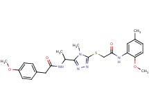 N-{1-[5-({2-[(2-methoxy-5-methylphenyl)amino]-2-oxoethyl}thio)-4-methyl-4H-1,2,4-triazol-3-yl]ethyl}-2-(4-methoxyphenyl)acetamide