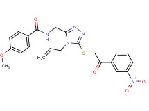 N-[(4-allyl-5-{[2-(3-nitrophenyl)-2-oxoethyl]thio}-4H-1,2,4-triazol-3-yl)methyl]-4-methoxybenzamide
