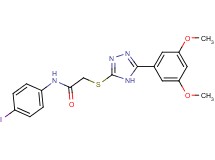 2-{[5-(3,5-dimethoxyphenyl)-4H-1,2,4-triazol-3-yl]thio}-N-(4-iodophenyl)acetamide