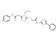 2-[(4-ethyl-5-{2-[(4-fluorophenyl)amino]-2-oxoethyl}-4H-1,2,4-triazol-3-yl)thio]-N-(4-phenyl-1,3-thiazol-2-yl)acetamide