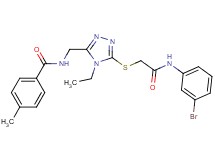 N-{[5-({2-[(3-bromophenyl)amino]-2-oxoethyl}thio)-4-ethyl-4H-1,2,4-triazol-3-yl]methyl}-4-methylbenzamide