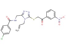 N-[(4-allyl-5-{[2-(3-nitrophenyl)-2-oxoethyl]thio}-4H-1,2,4-triazol-3-yl)methyl]-4-chlorobenzamide