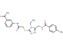 N-{[5-({2-[(3-acetylphenyl)amino]-2-oxoethyl}thio)-4-ethyl-4H-1,2,4-triazol-3-yl]methyl}-4-methylbenzamide
