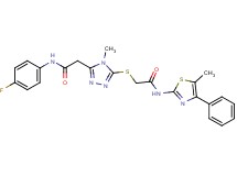 2-[(5-{2-[(4-fluorophenyl)amino]-2-oxoethyl}-4-methyl-4H-1,2,4-triazol-3-yl)thio]-N-(5-methyl-4-phenyl-1,3-thiazol-2-yl)acetamide