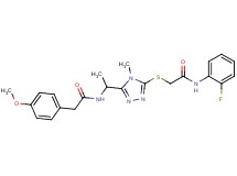 N-{1-[5-({2-[(2-fluorophenyl)amino]-2-oxoethyl}thio)-4-methyl-4H-1,2,4-triazol-3-yl]ethyl}-2-(4-methoxyphenyl)acetamide