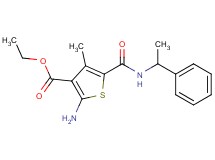 ethyl 2-amino-4-methyl-5-{[(1-phenylethyl)amino]carbonyl}-3-thiophenecarboxylate