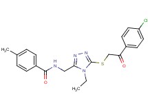 N-[(5-{[2-(4-chlorophenyl)-2-oxoethyl]thio}-4-ethyl-4H-1,2,4-triazol-3-yl)methyl]-4-methylbenzamide