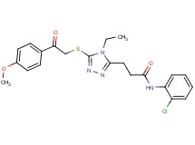 N-(2-chlorophenyl)-3-(4-ethyl-5-{[2-(4-methoxyphenyl)-2-oxoethyl]thio}-4H-1,2,4-triazol-3-yl)propanamide