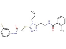 N-{2-[4-allyl-5-({2-[(3-fluorophenyl)amino]-2-oxoethyl}thio)-4H-1,2,4-triazol-3-yl]ethyl}-2-methylbenzamide
