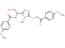 N-[2-hydroxy-1-(5-{[2-(4-methoxyphenyl)-2-oxoethyl]thio}-4-methyl-4H-1,2,4-triazol-3-yl)ethyl]-4-methoxybenzamide