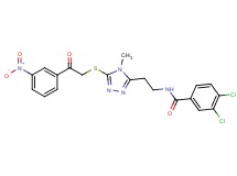 3,4-dichloro-N-[2-(4-methyl-5-{[2-(3-nitrophenyl)-2-oxoethyl]thio}-4H-1,2,4-triazol-3-yl)ethyl]benzamide