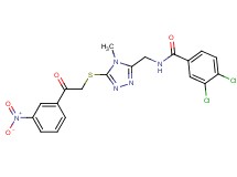 3,4-dichloro-N-[(4-methyl-5-{[2-(3-nitrophenyl)-2-oxoethyl]thio}-4H-1,2,4-triazol-3-yl)methyl]benzamide