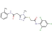 2-[(4-methyl-5-{2-[(2-methylphenyl)amino]-2-oxoethyl}-4H-1,2,4-triazol-3-yl)thio]-N-(2,4,6-trichlorophenyl)acetamide