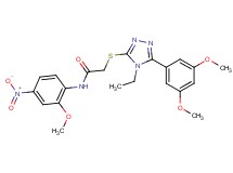 2-{[5-(3,5-dimethoxyphenyl)-4-ethyl-4H-1,2,4-triazol-3-yl]thio}-N-(2-methoxy-4-nitrophenyl)acetamide