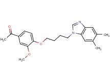 1-{4-[4-(5,6-dimethyl-1H-benzimidazol-1-yl)butoxy]-3-methoxyphenyl}ethanone hydrochloride