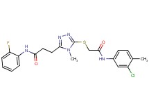 3-[5-({2-[(3-chloro-4-methylphenyl)amino]-2-oxoethyl}thio)-4-methyl-4H-1,2,4-triazol-3-yl]-N-(2-fluorophenyl)propanamide