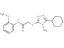 2-[(5-cyclohexyl-4-methyl-4H-1,2,4-triazol-3-yl)thio]-N-(2-methoxyphenyl)acetamide