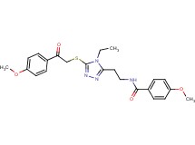 N-[2-(4-ethyl-5-{[2-(4-methoxyphenyl)-2-oxoethyl]thio}-4H-1,2,4-triazol-3-yl)ethyl]-4-methoxybenzamide