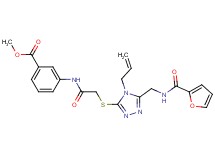 methyl 3-{[({4-allyl-5-[(2-furoylamino)methyl]-4H-1,2,4-triazol-3-yl}thio)acetyl]amino}benzoate