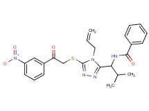 N-[1-(4-allyl-5-{[2-(3-nitrophenyl)-2-oxoethyl]thio}-4H-1,2,4-triazol-3-yl)-2-methylpropyl]benzamide