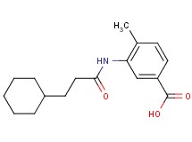 3-[(3-cyclohexylpropanoyl)amino]-4-methylbenzoic acid