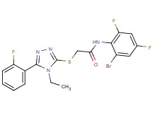 N-(2-bromo-4,6-difluorophenyl)-2-{[4-ethyl-5-(2-fluorophenyl)-4H-1,2,4-triazol-3-yl]thio}acetamide