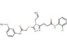 3-[4-allyl-5-({2-[(3-methoxyphenyl)amino]-2-oxoethyl}thio)-4H-1,2,4-triazol-3-yl]-N-(2-chlorophenyl)propanamide