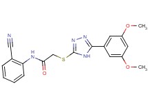 N-(2-cyanophenyl)-2-{[5-(3,5-dimethoxyphenyl)-4H-1,2,4-triazol-3-yl]thio}acetamide
