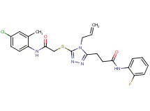 3-[4-allyl-5-({2-[(4-chloro-2-methylphenyl)amino]-2-oxoethyl}thio)-4H-1,2,4-triazol-3-yl]-N-(2-fluorophenyl)propanamide