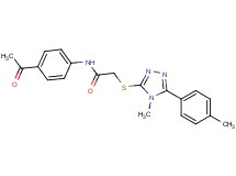 N-(4-acetylphenyl)-2-{[4-methyl-5-(4-methylphenyl)-4H-1,2,4-triazol-3-yl]thio}acetamide