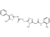 2-[(4-methyl-5-{2-[(2-methylphenyl)amino]-2-oxoethyl}-4H-1,2,4-triazol-3-yl)thio]-N-(5-methyl-4-phenyl-1,3-thiazol-2-yl)acetamide