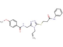 N-({4-allyl-5-[(3-anilino-3-oxopropyl)thio]-4H-1,2,4-triazol-3-yl}methyl)-4-methoxybenzamide