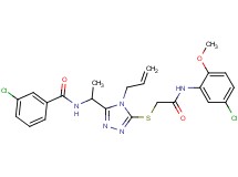 N-{1-[4-allyl-5-({2-[(5-chloro-2-methoxyphenyl)amino]-2-oxoethyl}thio)-4H-1,2,4-triazol-3-yl]ethyl}-3-chlorobenzamide