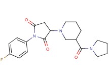 1-(4-fluorophenyl)-3-[3-(1-pyrrolidinylcarbonyl)-1-piperidinyl]-2,5-pyrrolidinedione