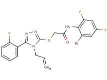 2-{[4-allyl-5-(2-fluorophenyl)-4H-1,2,4-triazol-3-yl]thio}-N-(2-bromo-4,6-difluorophenyl)acetamide