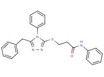 3-[(5-benzyl-4-phenyl-4H-1,2,4-triazol-3-yl)thio]-N-phenylpropanamide