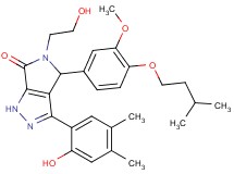 3-(2-hydroxy-4,5-dimethylphenyl)-5-(2-hydroxyethyl)-4-[3-methoxy-4-(3-methylbutoxy)phenyl]-4,5-dihydropyrrolo[3,4-c]pyrazol-6(1H)-one