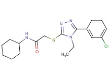 2-{[5-(3-chlorophenyl)-4-ethyl-4H-1,2,4-triazol-3-yl]thio}-N-cyclohexylacetamide