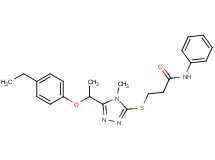 3-({5-[1-(4-ethylphenoxy)ethyl]-4-methyl-4H-1,2,4-triazol-3-yl}thio)-N-phenylpropanamide