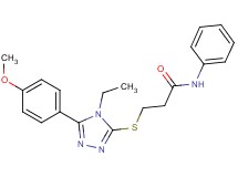 3-{[4-ethyl-5-(4-methoxyphenyl)-4H-1,2,4-triazol-3-yl]thio}-N-phenylpropanamide