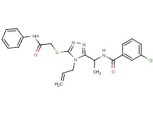 N-(1-{4-allyl-5-[(2-anilino-2-oxoethyl)thio]-4H-1,2,4-triazol-3-yl}ethyl)-3-chlorobenzamide