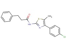 N-[4-(4-chlorophenyl)-5-methyl-1,3-thiazol-2-yl]-3-phenylpropanamide