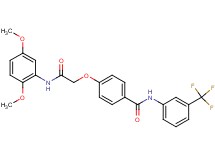 4-{2-[(2,5-dimethoxyphenyl)amino]-2-oxoethoxy}-N-[3-(trifluoromethyl)phenyl]benzamide