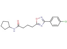 4-[3-(4-chlorophenyl)-1,2,4-oxadiazol-5-yl]-N-cyclopentylbutanamide