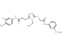 N-(3-chloro-4-methylphenyl)-3-[4-ethyl-5-({2-[(3-methoxyphenyl)amino]-2-oxoethyl}thio)-4H-1,2,4-triazol-3-yl]propanamide