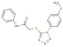 2-{[1-(4-methoxyphenyl)-1H-tetrazol-5-yl]thio}-N-phenylacetamide