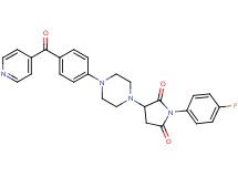 1-(4-fluorophenyl)-3-[4-(4-isonicotinoylphenyl)-1-piperazinyl]-2,5-pyrrolidinedione