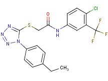 N-[4-chloro-3-(trifluoromethyl)phenyl]-2-{[1-(4-ethylphenyl)-1H-tetrazol-5-yl]thio}acetamide