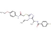 N-{1-[4-allyl-5-({2-[(4-ethoxyphenyl)amino]-2-oxoethyl}thio)-4H-1,2,4-triazol-3-yl]ethyl}-4-fluorobenzamide